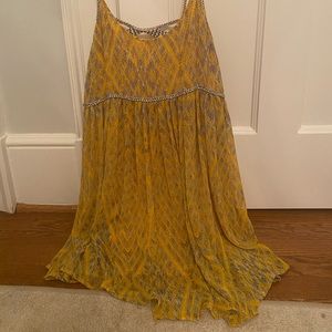 Free People Flowy Yellow Sundress